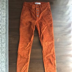 High-Waisted Corduroy Pants
